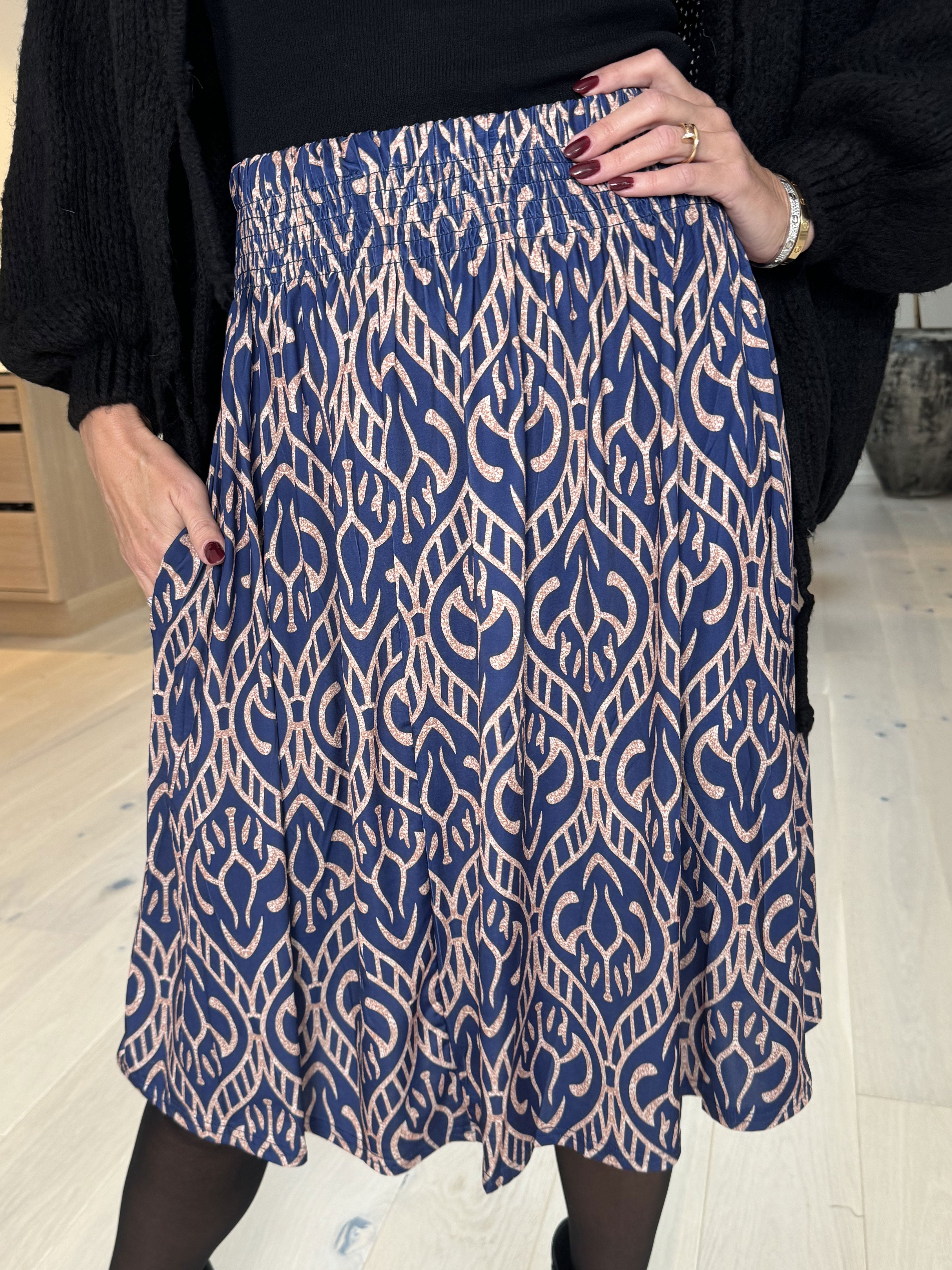 Pams Boho Skirt - Nederdel i krølfrit stof med lommer